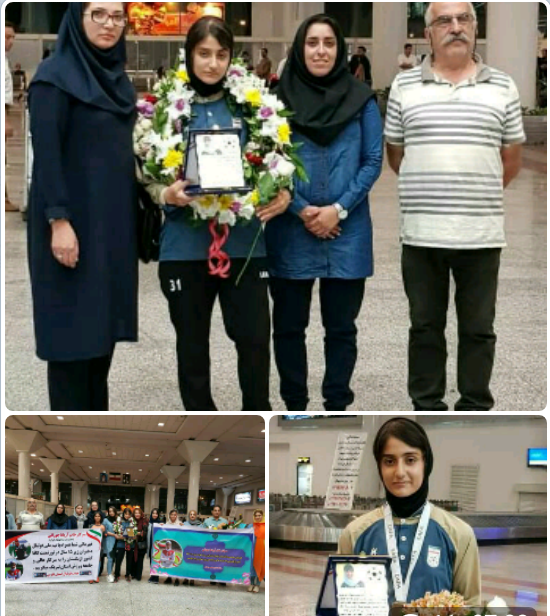 استقبال از خانم آریانا جوزائی بازیکن تیم ملی زیر ١٥ سال ایران در فرودگاه شهید دستغیب شیراز