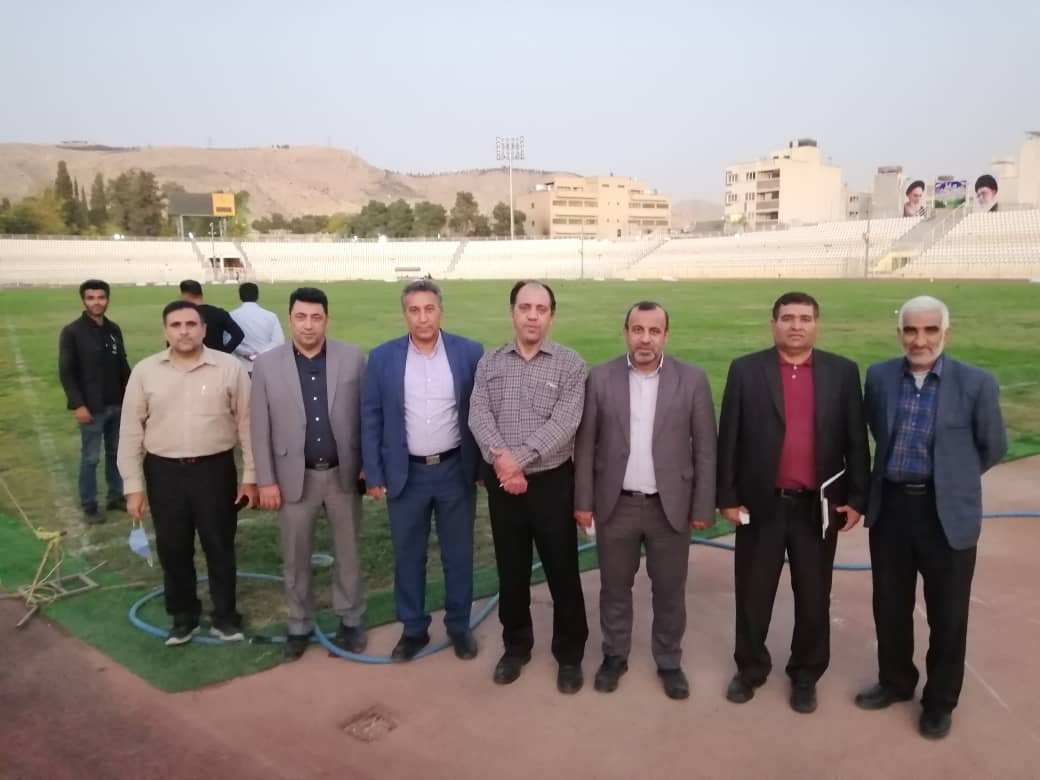 آخرین بازدید میدانی حاجی زاده و هنرپیشه از ورزشگاه حافظیه پیش از دیدار فجرسپاسی واستقلال